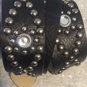 Black Studded Jeweled Belt